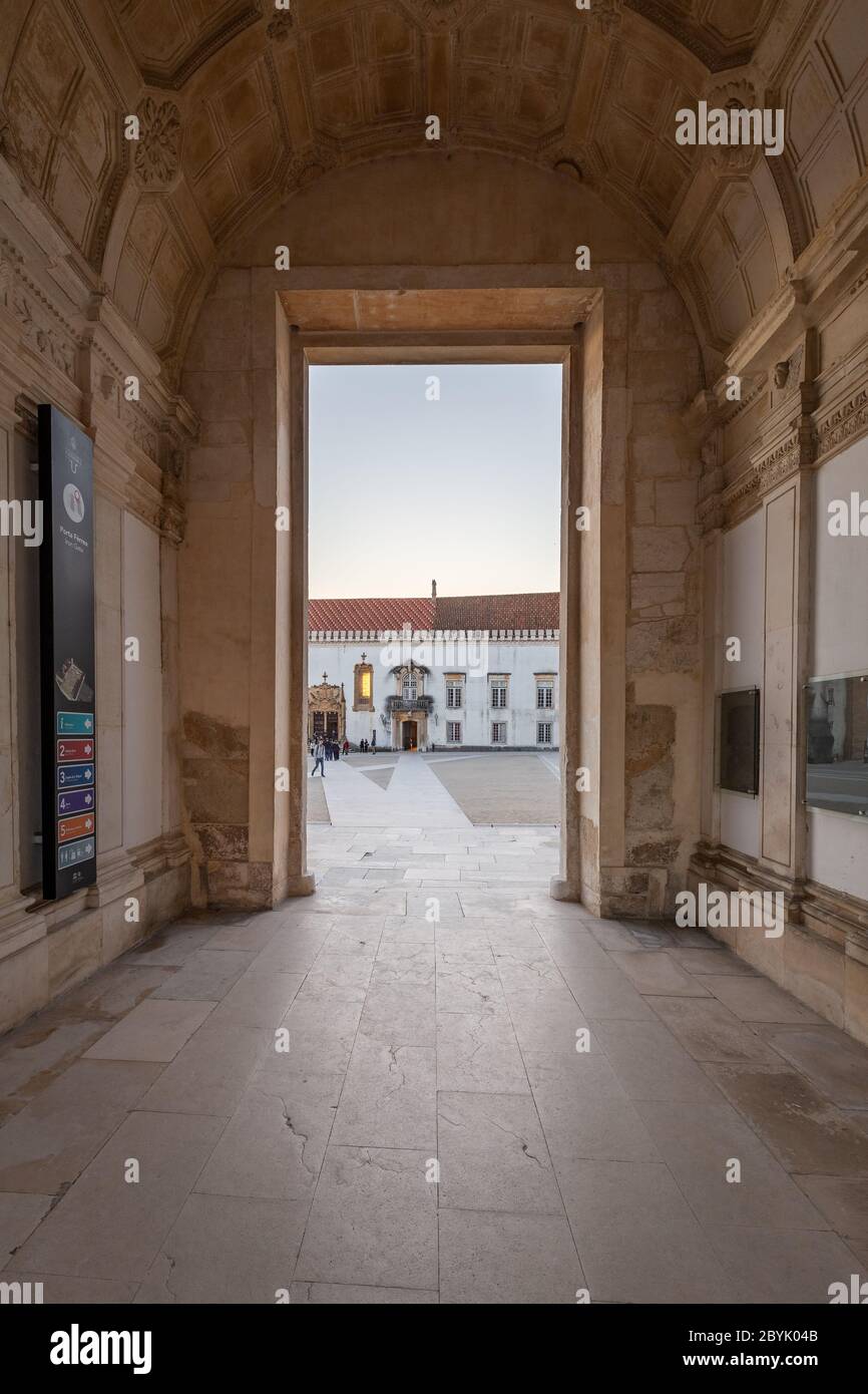 Campus et étudiants, Université de Coimbra Banque D'Images