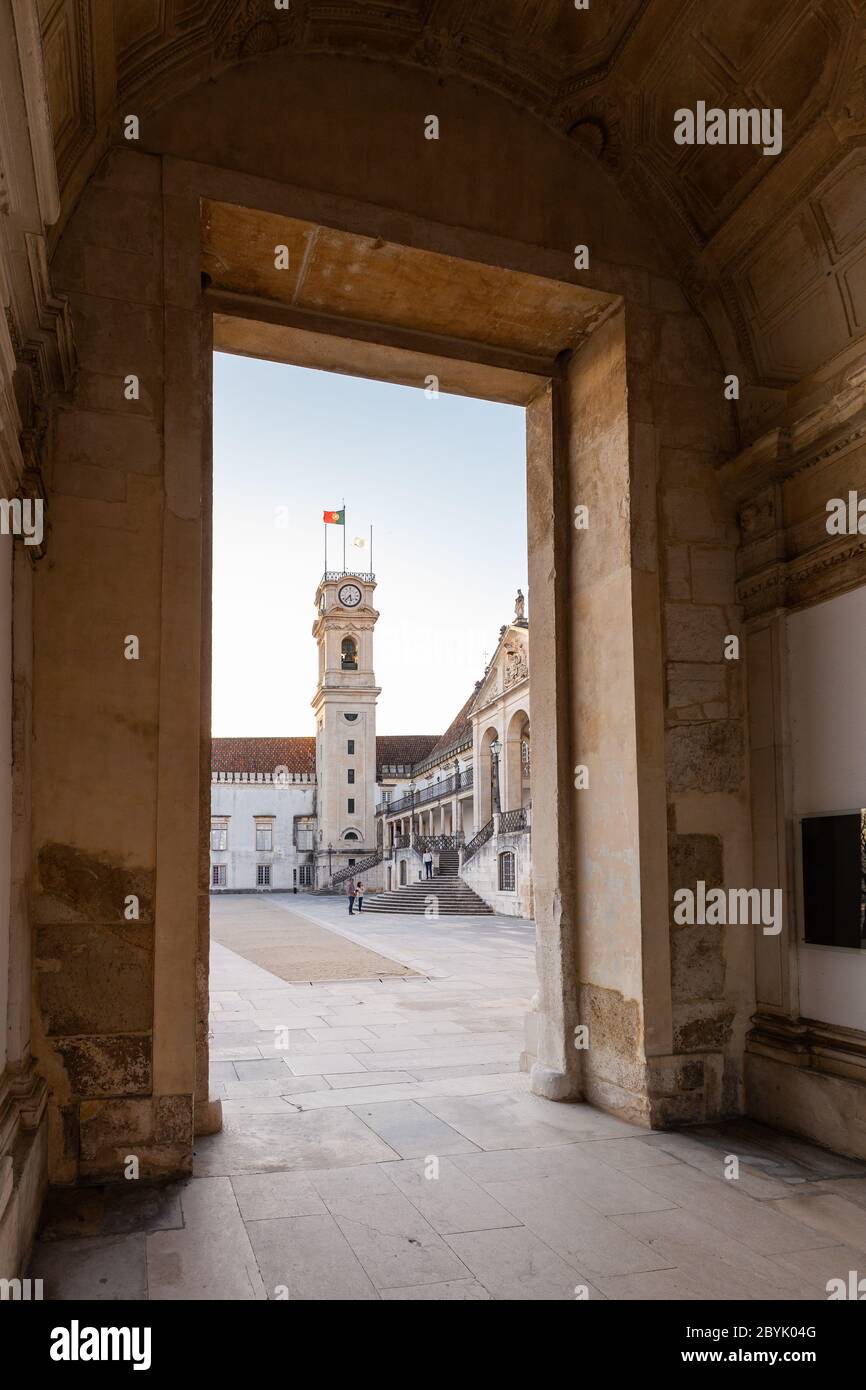 Campus et étudiants, Université de Coimbra Banque D'Images