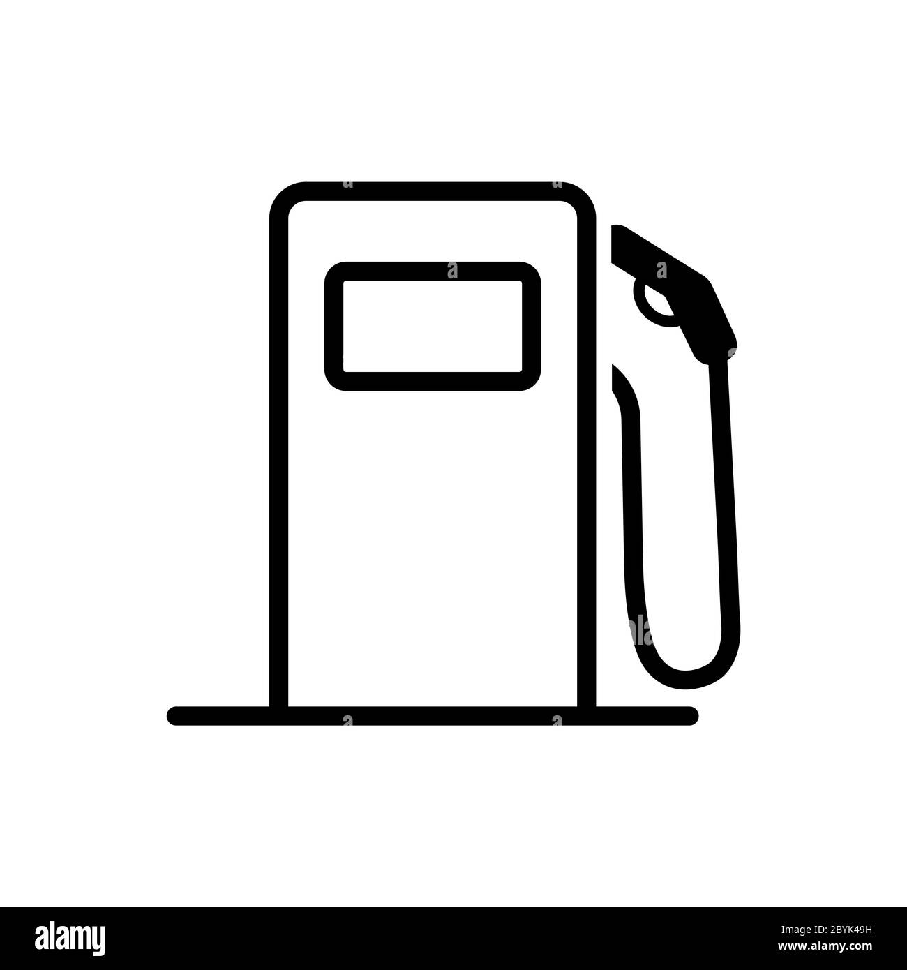 Symbole noir de conception d'icône de station-service isolé sur fond blanc. Vecteur EPS 10. Illustration de Vecteur