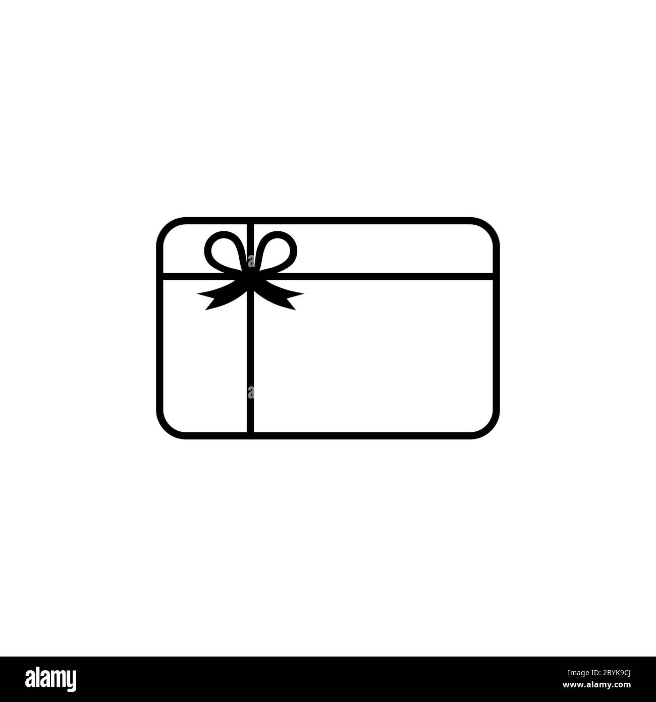 Carte cadeau icône vecteur logo design symbole noir isolé sur fond blanc.  Vecteur EPS 10 Image Vectorielle Stock - Alamy