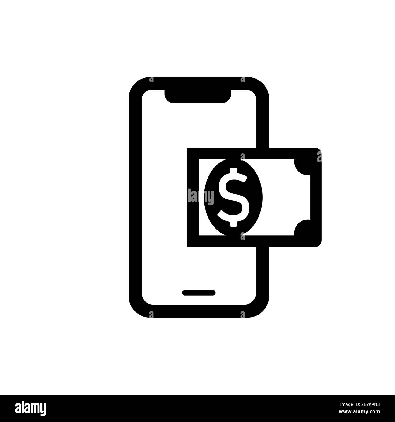 Paiement NFC ou paiement mobile, paiement sans espèces, paiement par carte, icônes noires sur un arrière-plan blanc isolé. Vecteur EPS 10. Illustration de Vecteur