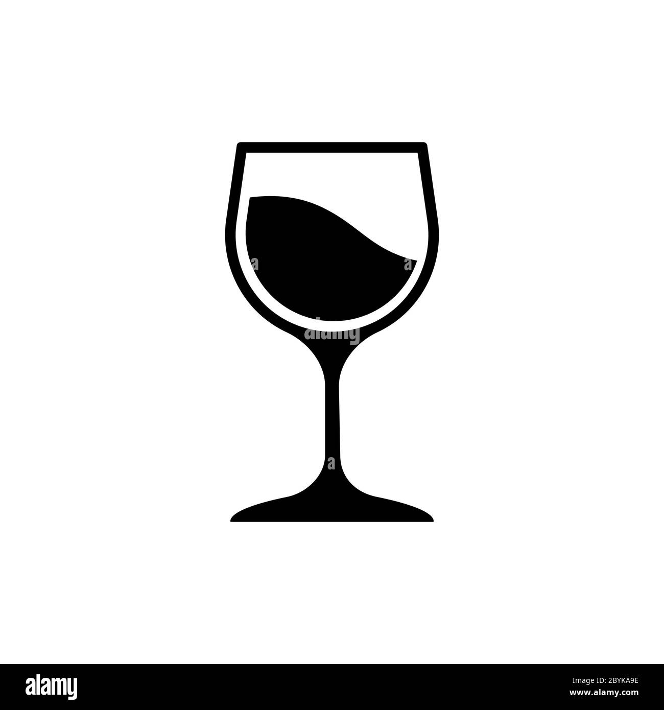 Symbole noir de conception de logo d'icône de verre de vin isolé sur fond  blanc. Vecteur EPS 10 Image Vectorielle Stock - Alamy