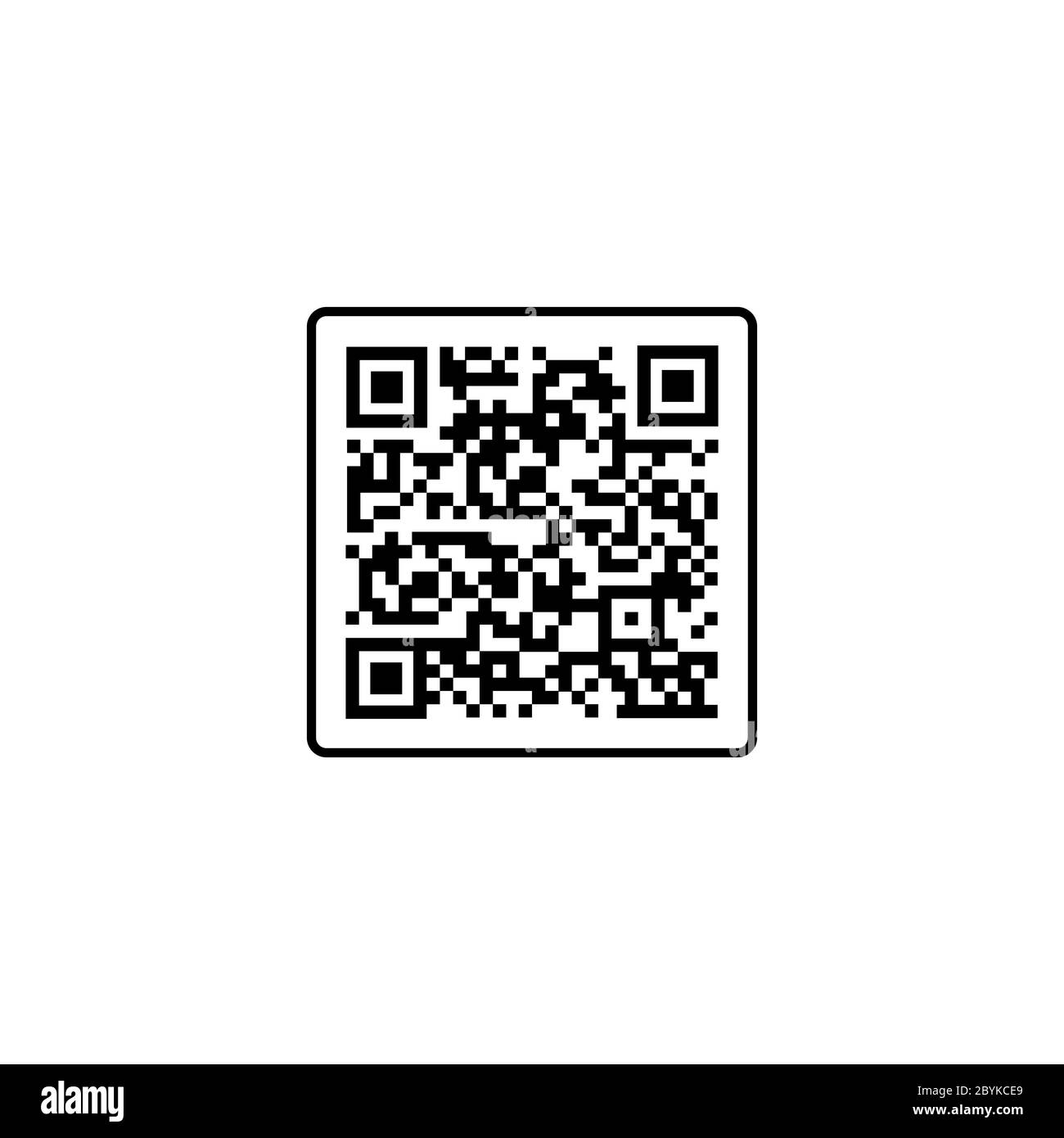 Code QR, icône de scanner pour le Web ou symbole noir de conception appstore isolé sur fond blanc. Vecteur EPS 10. Illustration de Vecteur