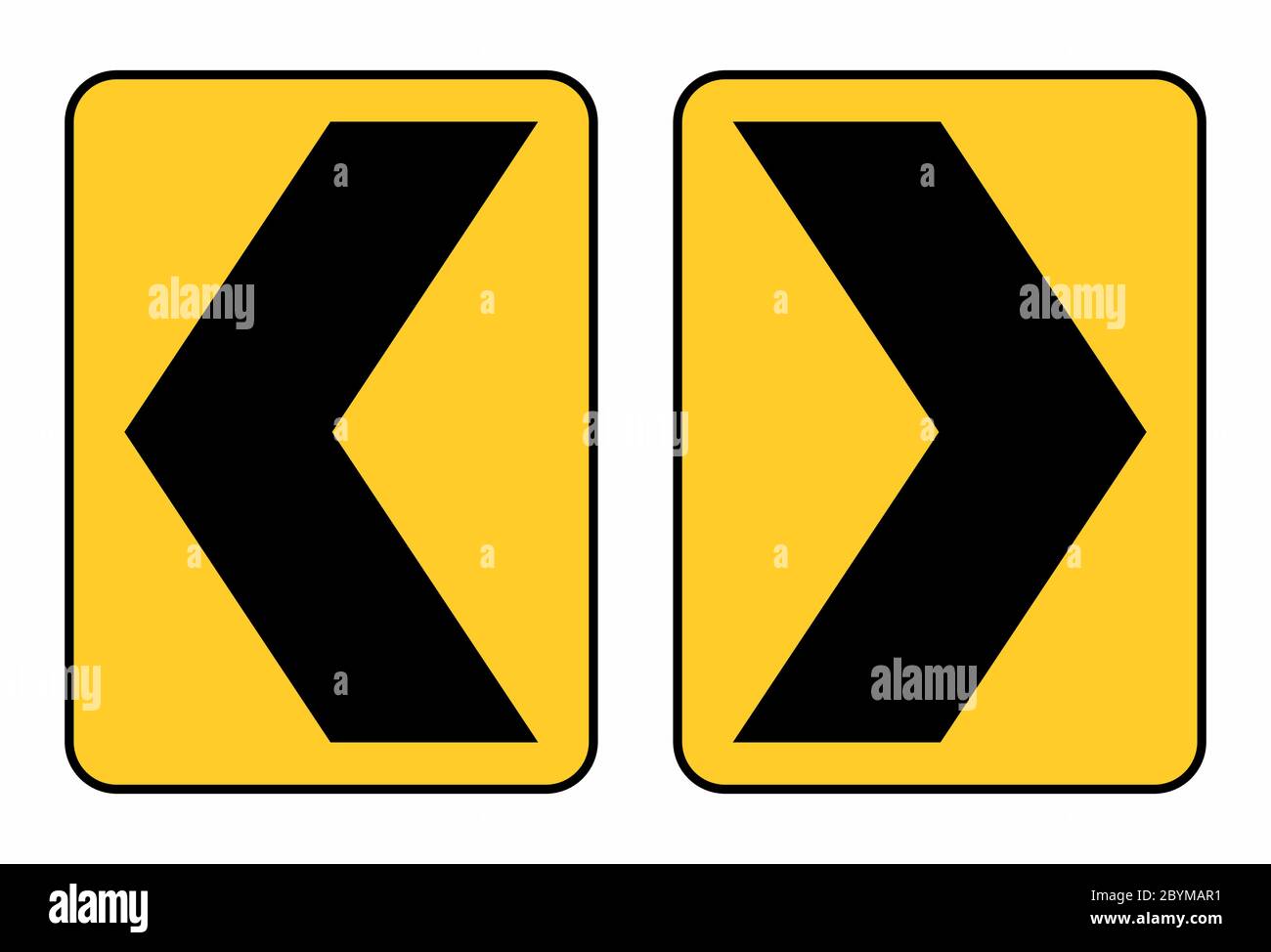 Panneau de signalisation Chevron Illustration de Vecteur