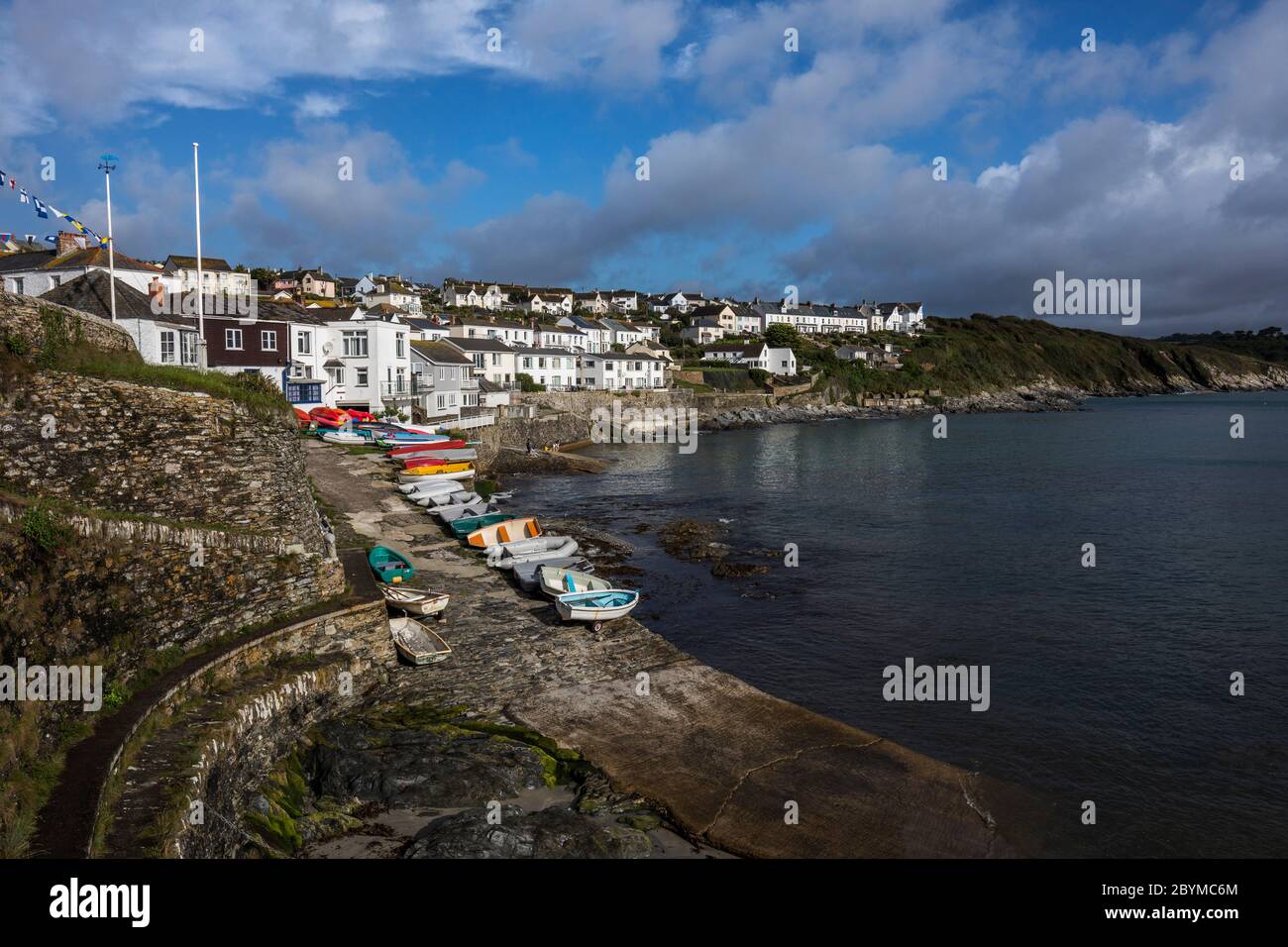 Portscatho ; High Tide ; Cornwall ; Royaume-Uni Banque D'Images