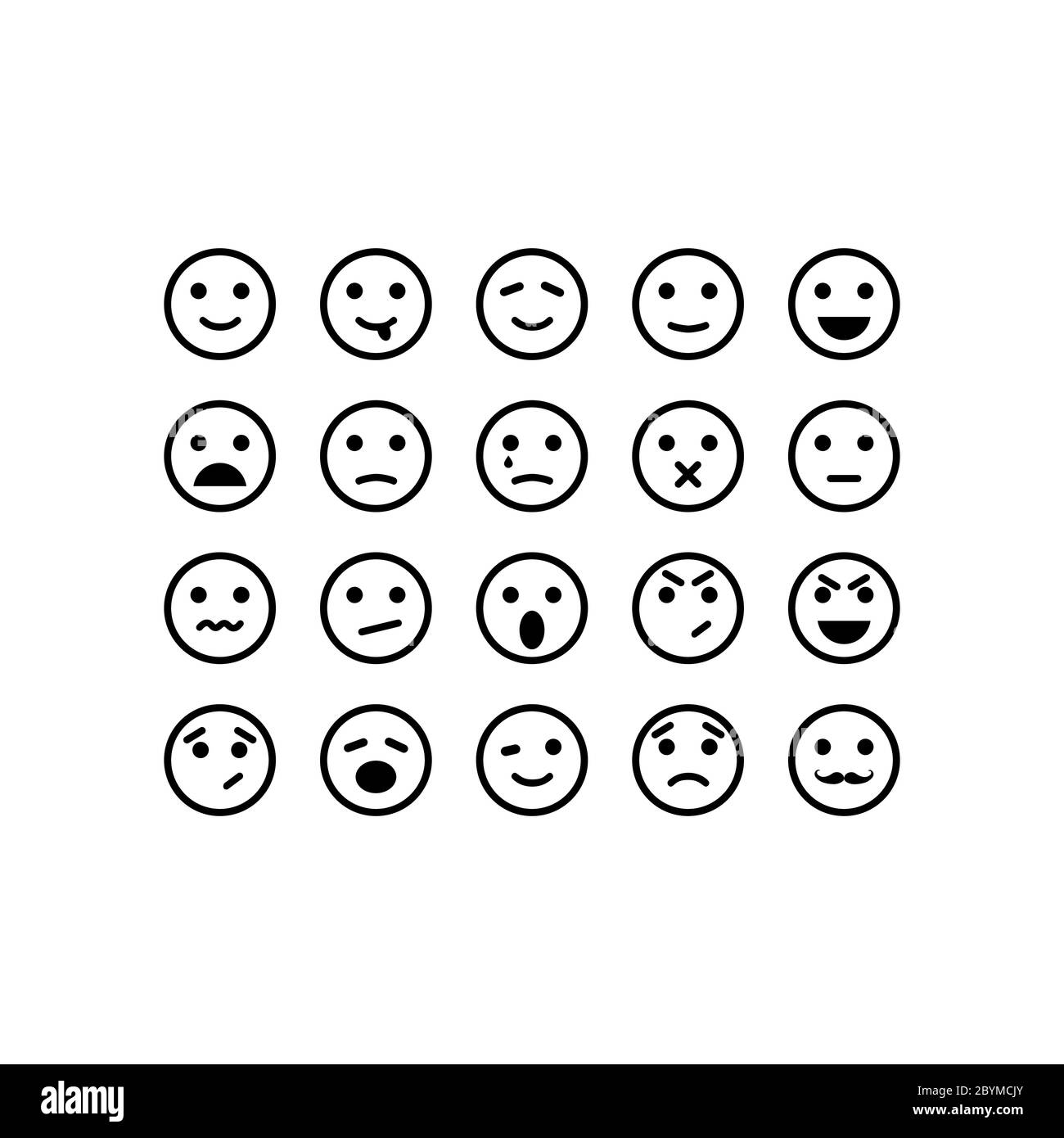 Emoji Banque D Images Noir Et Blanc Alamy