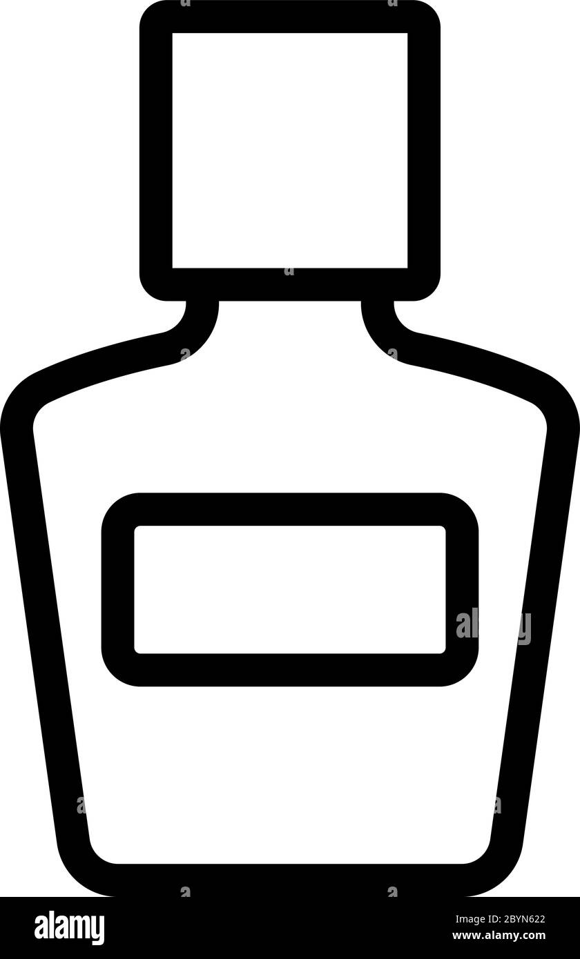 illustration vectorielle de l'icône du flacon de lotion de maquillage Illustration de Vecteur