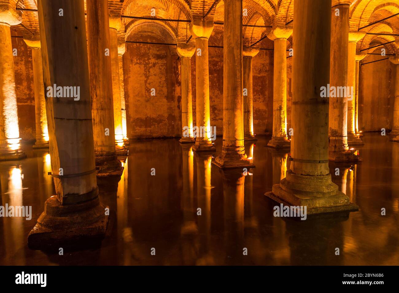 La Citerne Basilique (Yerebatan souterrains Sarnici) à Istanbul, Turquie Banque D'Images