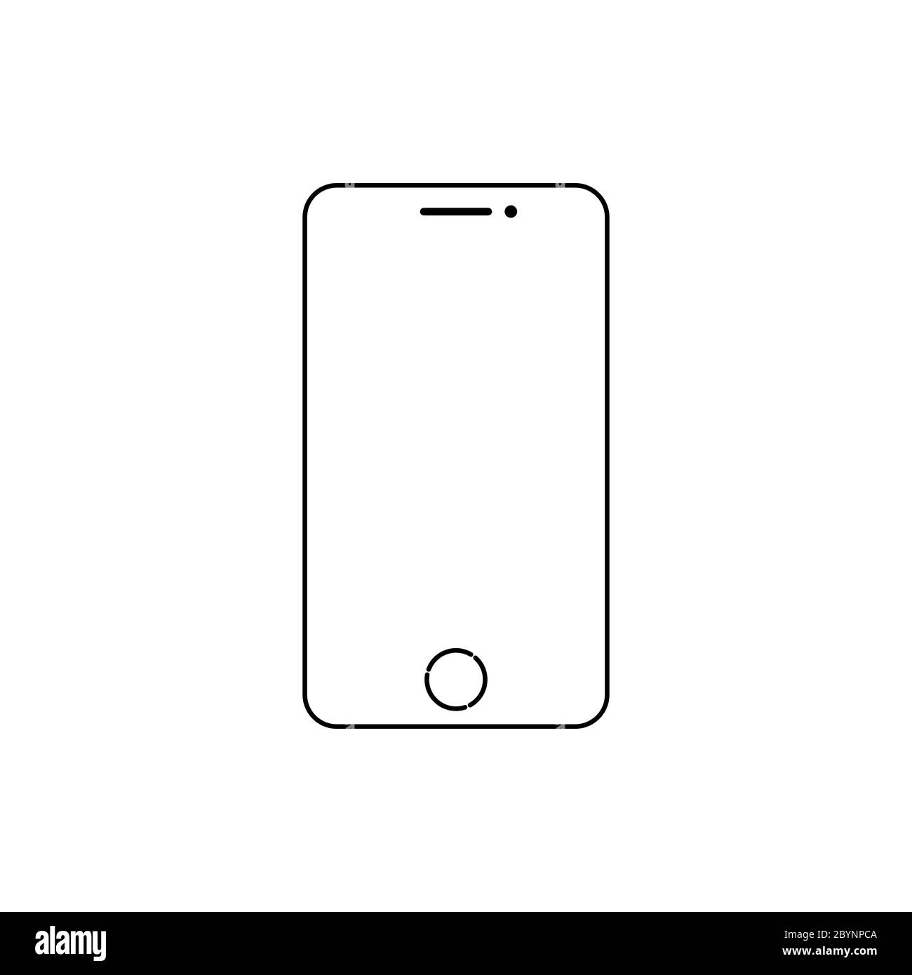 Smartphone, icône de téléphone portable en noir pour le Web, mobile sur fond blanc isolé. Vecteur EPS 10. Illustration de Vecteur