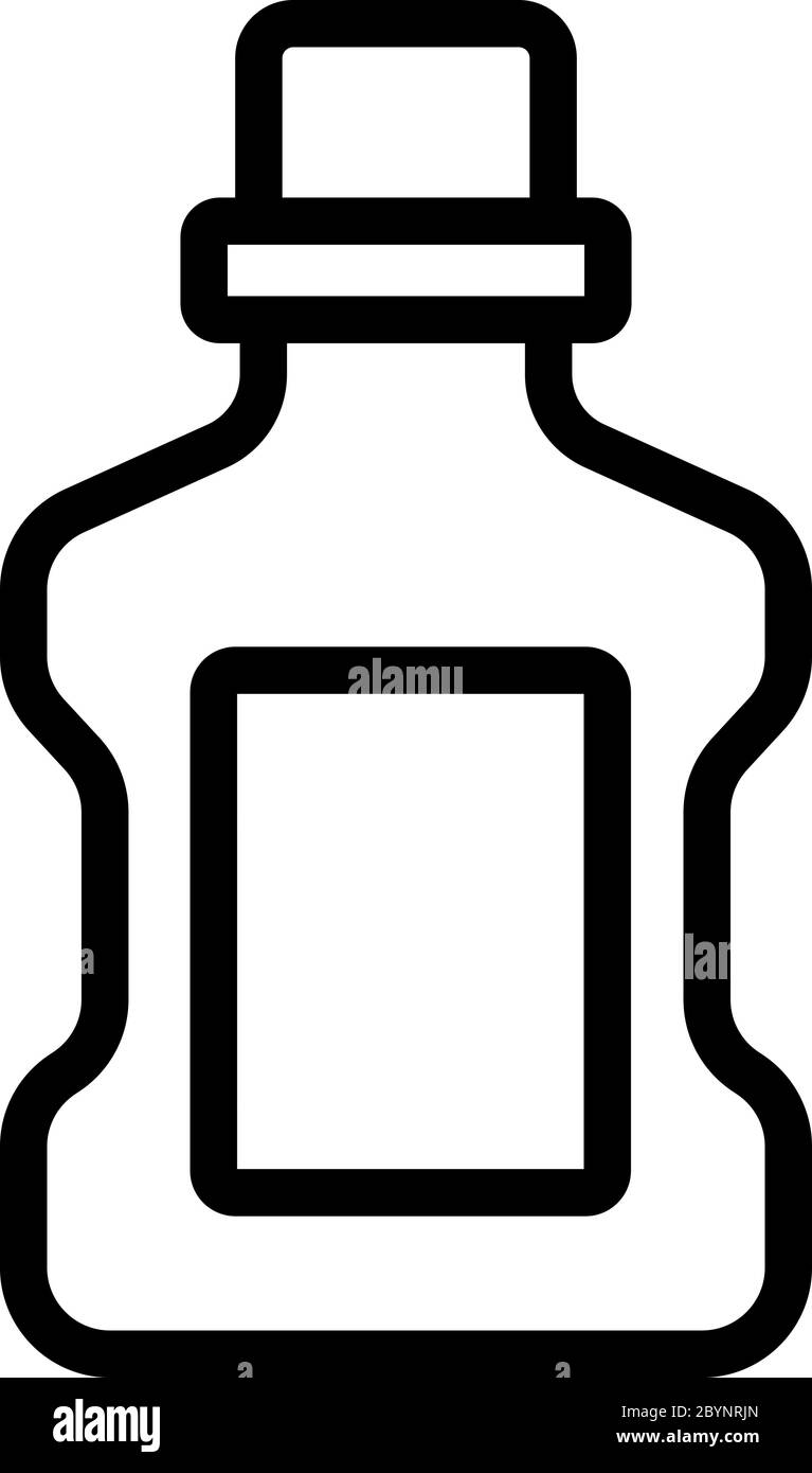 illustration du contour de l'icône du réservoir de liquide de démaquillage Illustration de Vecteur