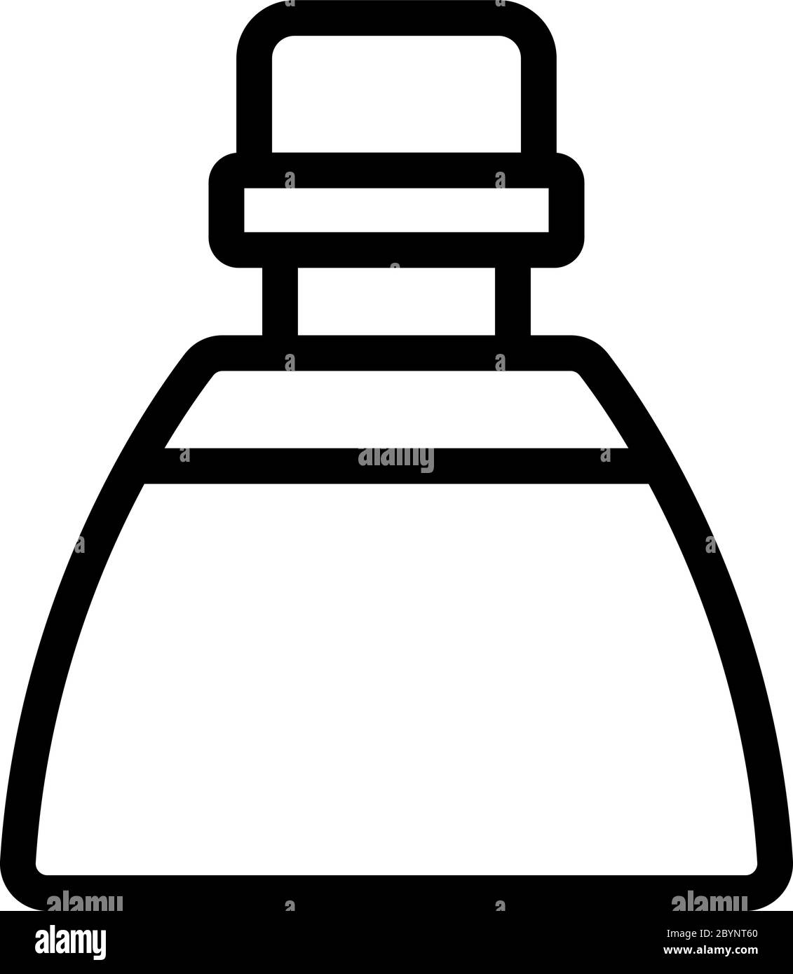 illustration du contour de l'icône représentant un flacon de liquide démaquillant Illustration de Vecteur