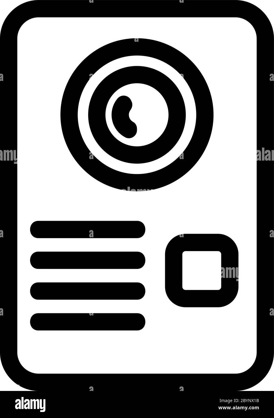 illustration du contour vectoriel de l'icône du dispositif d'alarme interne Illustration de Vecteur