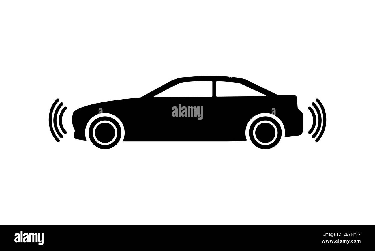 Logo de l'icône de voiture sur fond blanc isolé. Vecteur EPS 10. Illustration de Vecteur