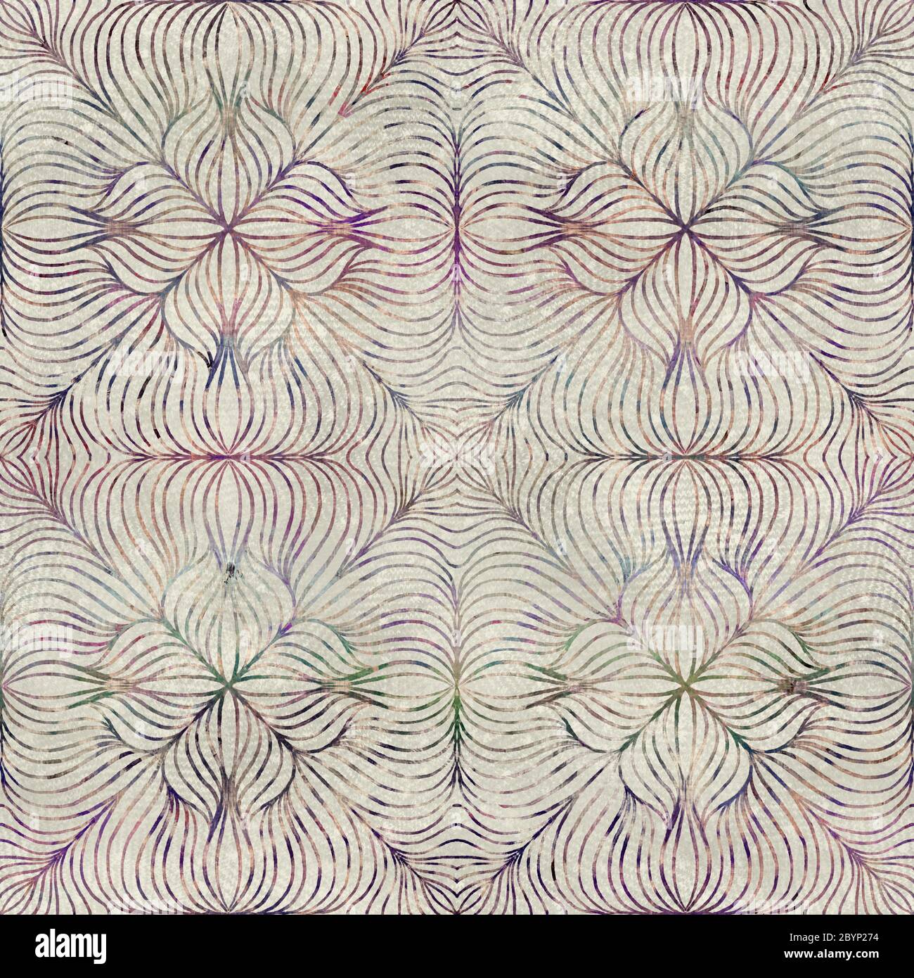 Collage de supports mixtes avec une nuance de motif transparente Banque D'Images