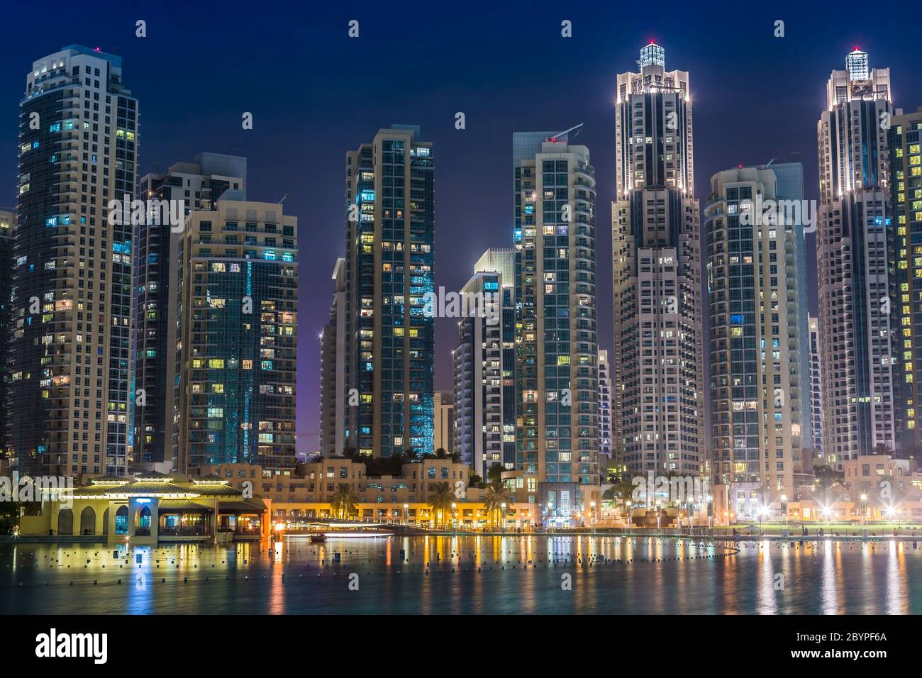 Centre-ville de Dubaï. Est, architecture des Émirats arabes Unis Banque D'Images