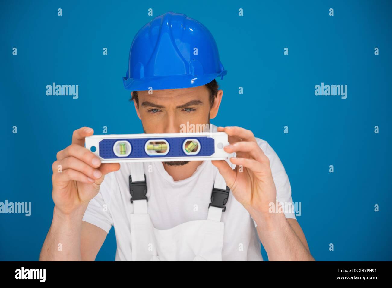 L'affichage d'une bulle de niveau ouvrier Banque D'Images