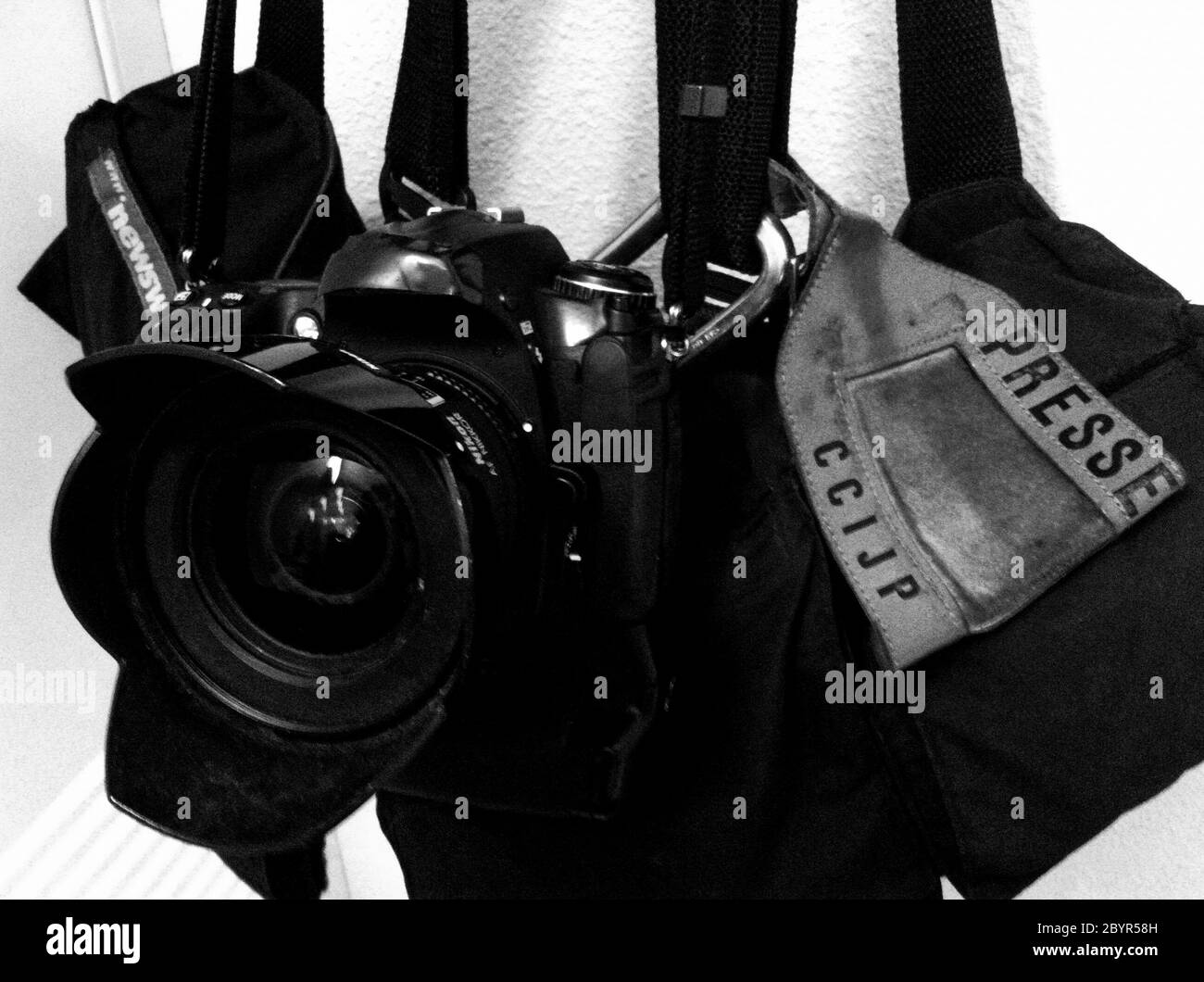 Appareils photo de la presse, Nîmes, France Banque D'Images