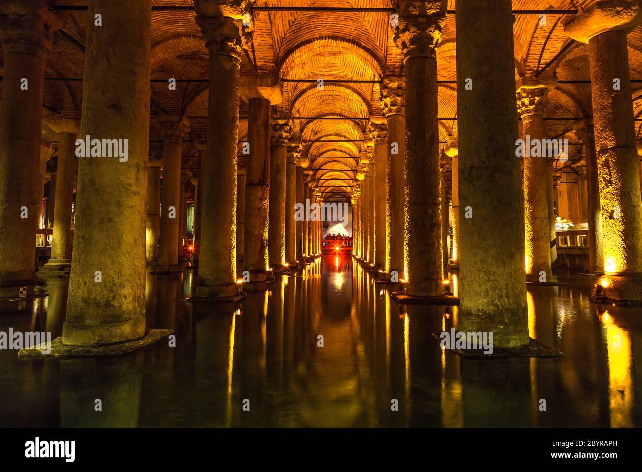 La Citerne Basilique (Yerebatan souterrains Sarnici) à Istanbul, Turquie Banque D'Images