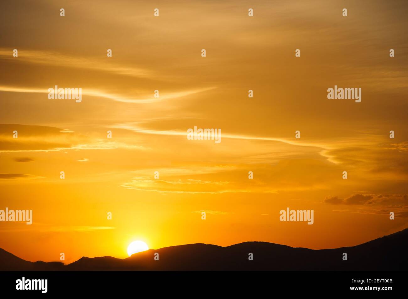 Coucher du soleil en Grèce Banque D'Images