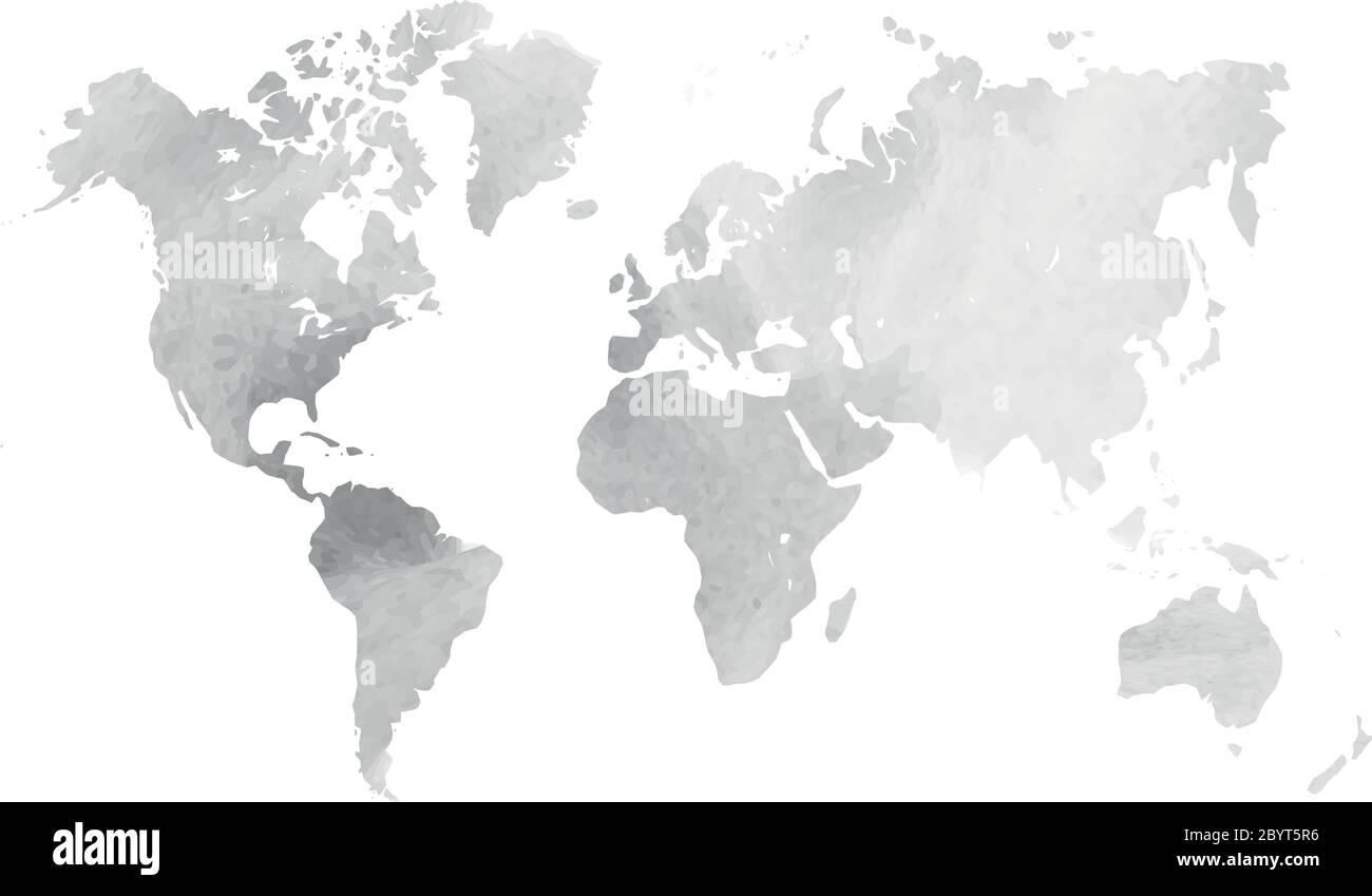 Carte aquarelle du monde. Illustration vectorielle colorée. Illustration de Vecteur