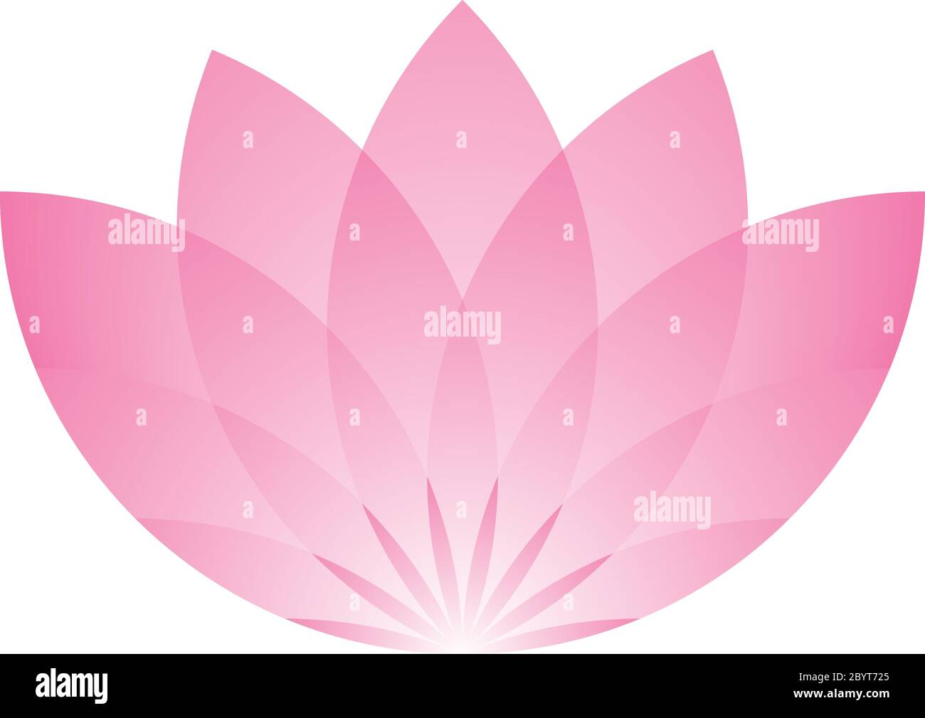 Icône fleur de lotus rose. Symbole du yoga et de la beauté. Illustration vectorielle. Illustration de Vecteur