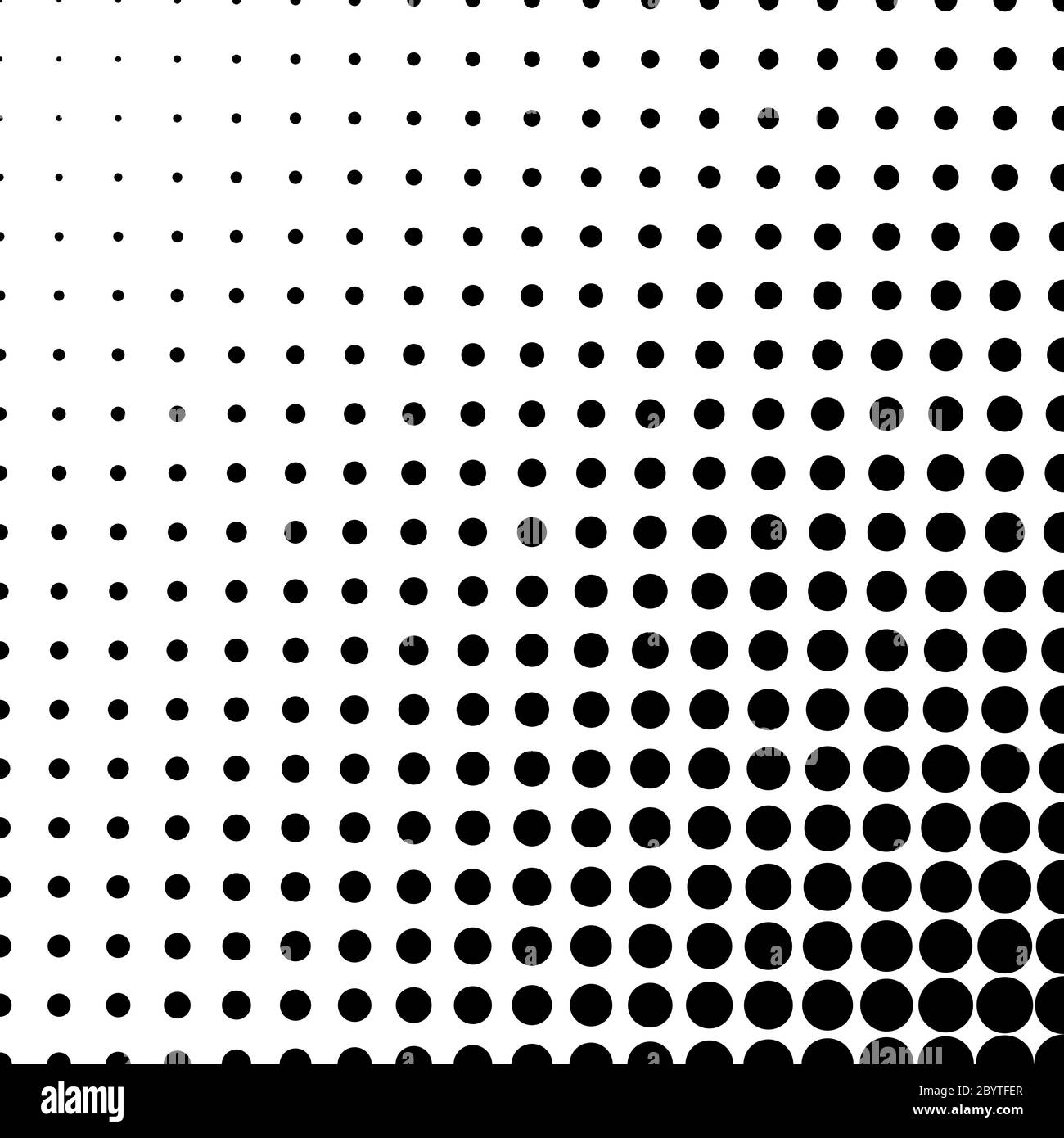 Texture demi-teinte vectorielle abstraite de points noirs en arrangement linéaire sur fond blanc. Gradient diagonal. Illustration de Vecteur