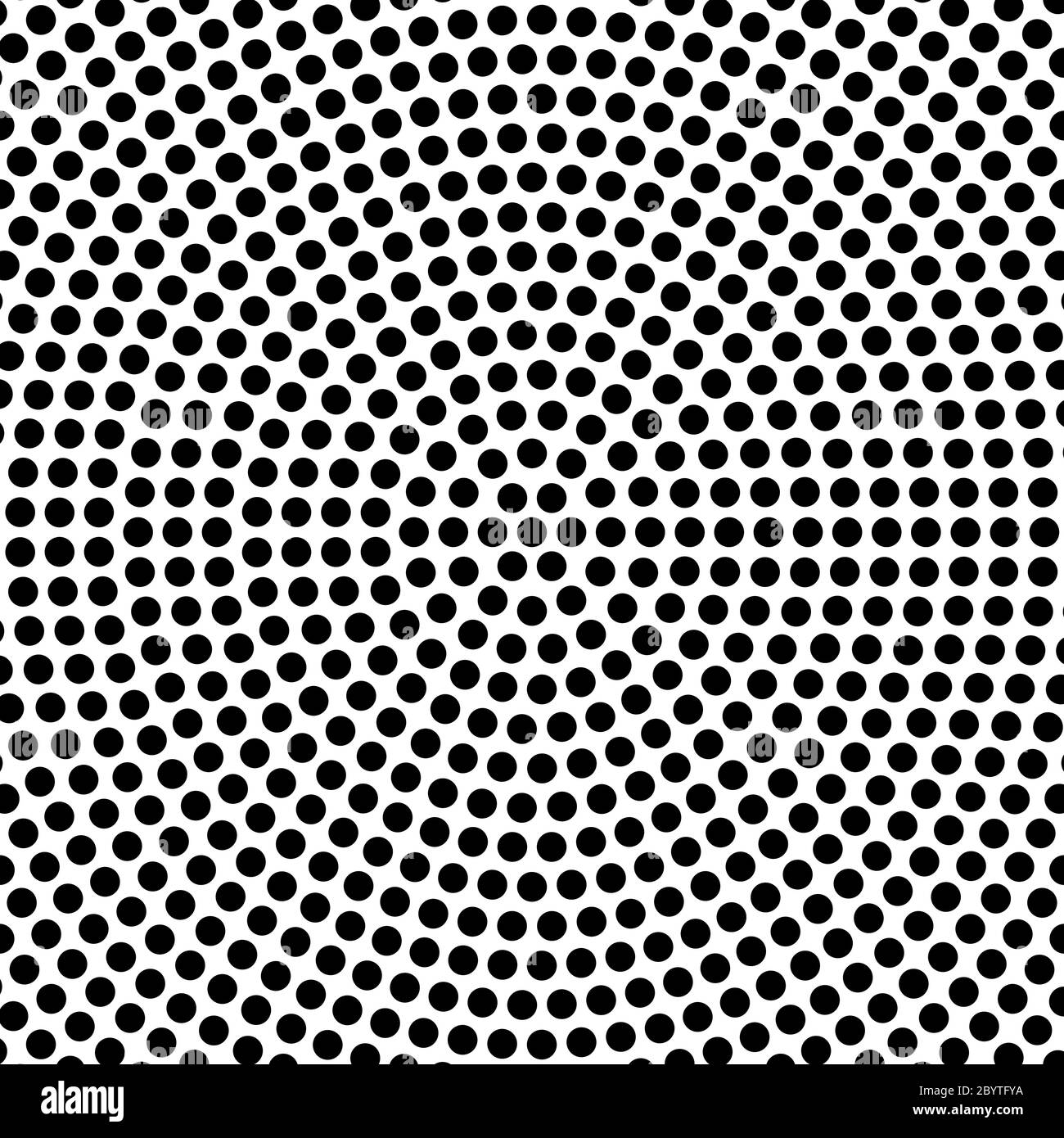 Arrière-plan abstrait en pointillés dans un arrangement circllaire. Motif vectoriel simple de points noirs sur fond blanc. Illustration de Vecteur