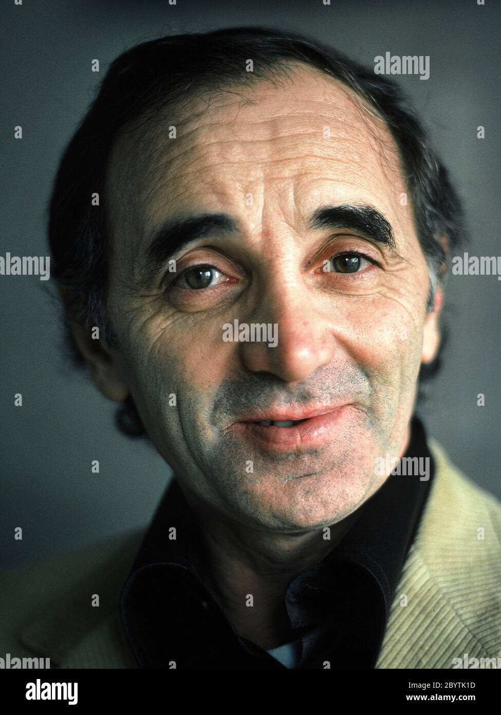Charles Aznavour à Londres 1982 Banque D'Images