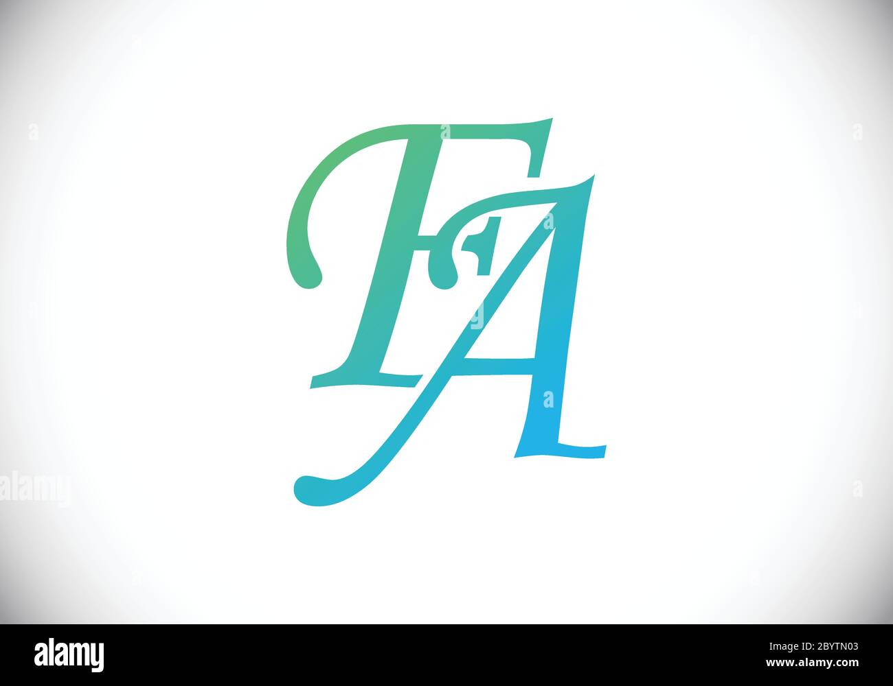 Modèle vectoriel de conception de logo FA de lettre de monogramme initiale. Logo FA Letter Illustration de Vecteur