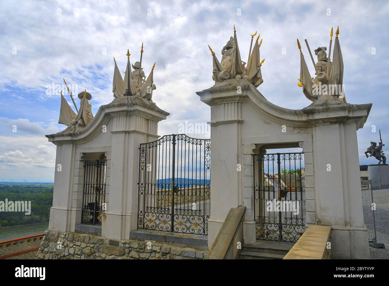 Porte d'entrée du château de Bratislava. Bratislava, Slovaquie. Banque D'Images