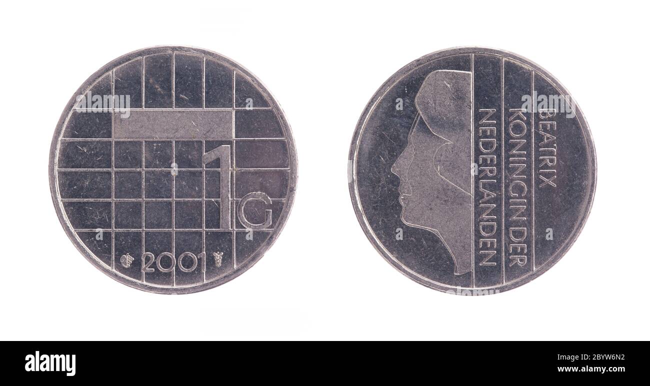 Un florin, monnaie ancienne monnaie des Pays-Bas Photo Stock - Alamy