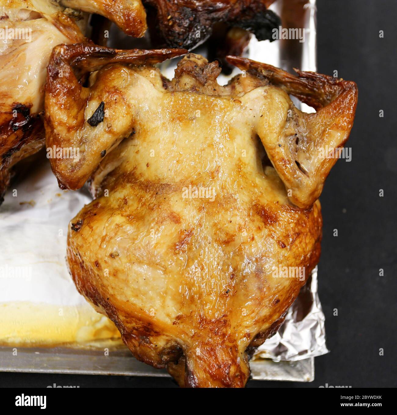 poulet grillé Banque D'Images