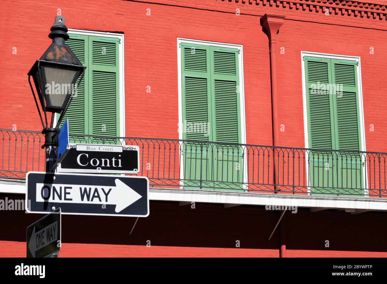 Conti Street, quartier français, la Nouvelle Orléans, Louisiane, USA Banque D'Images