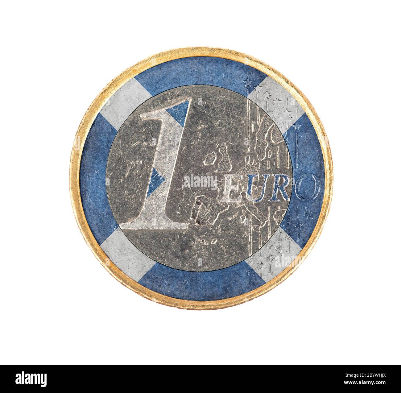 Pièce en Euro, 1 euro Banque D'Images