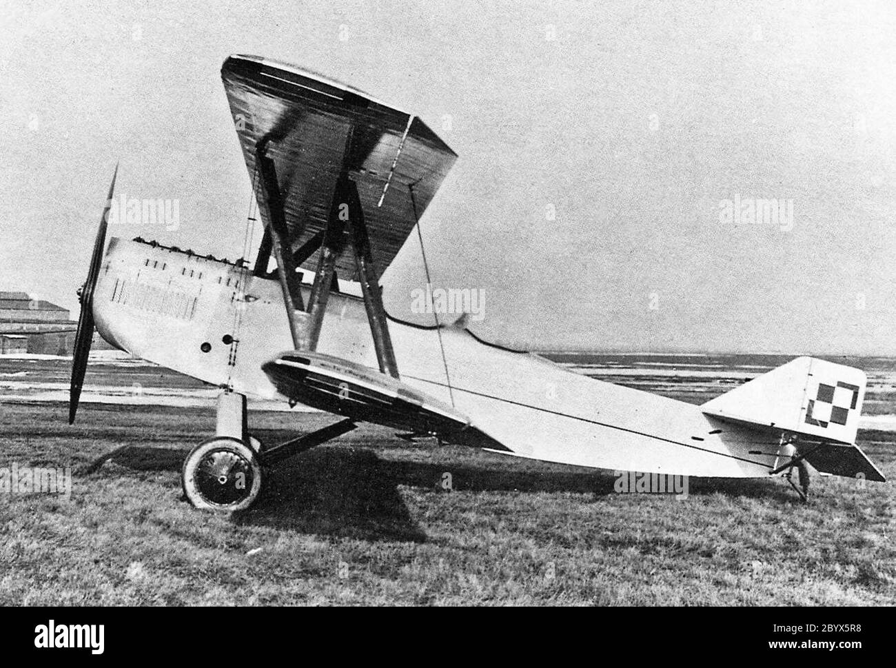 Bartel BM-5, avion d'entraînement à deux places, biplan à un seul moteur, le concepteur Ryszard Bartel, les fabricants Wielkopolska Wytwórnia Samolotów Samolot et Podlaska Wytwórnia Samolotów (PWS) ca. Date inconnue Banque D'Images