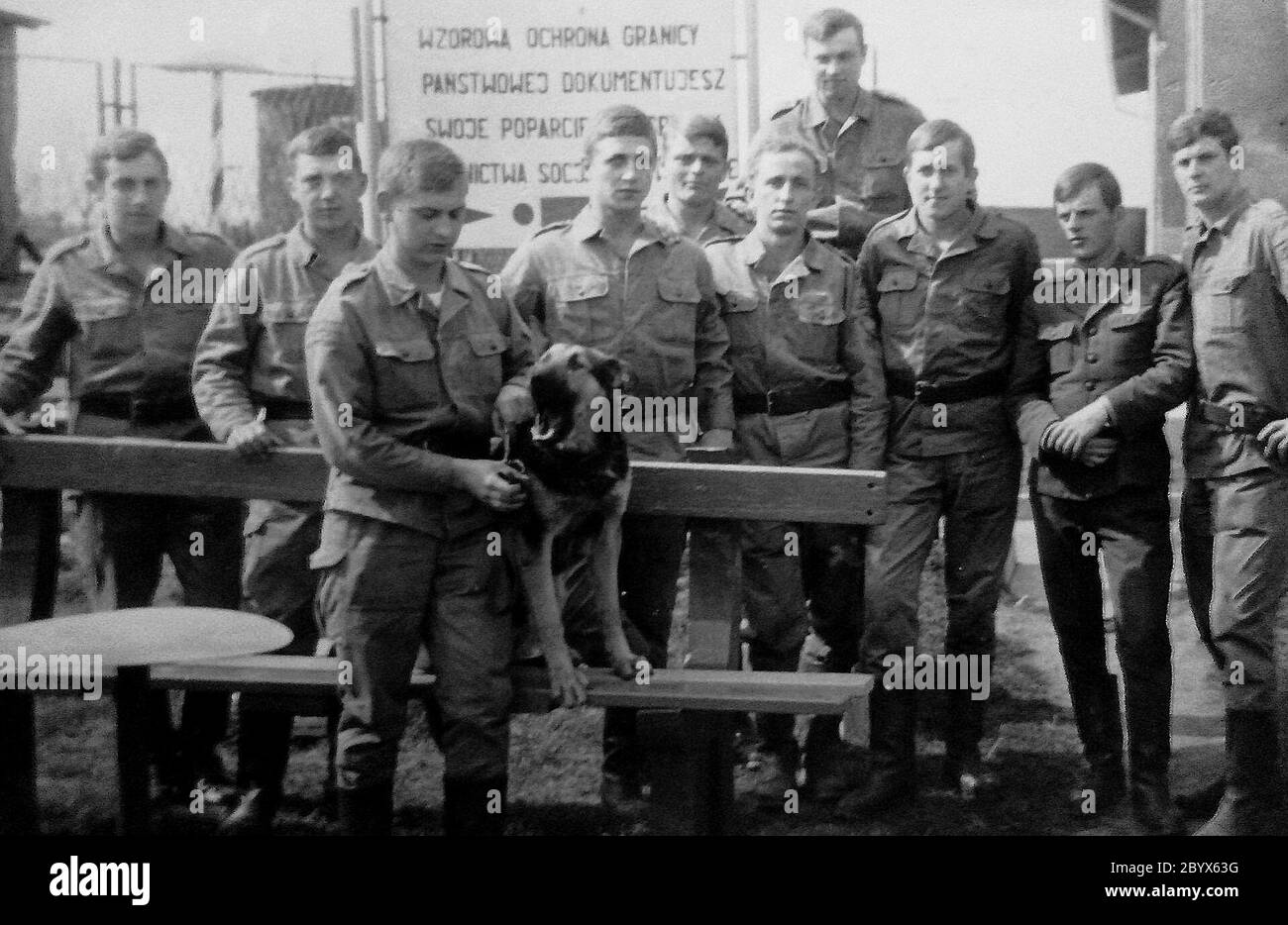 Forces de protection des frontières à Krzanowice, Pologne ca. 1973 Banque D'Images