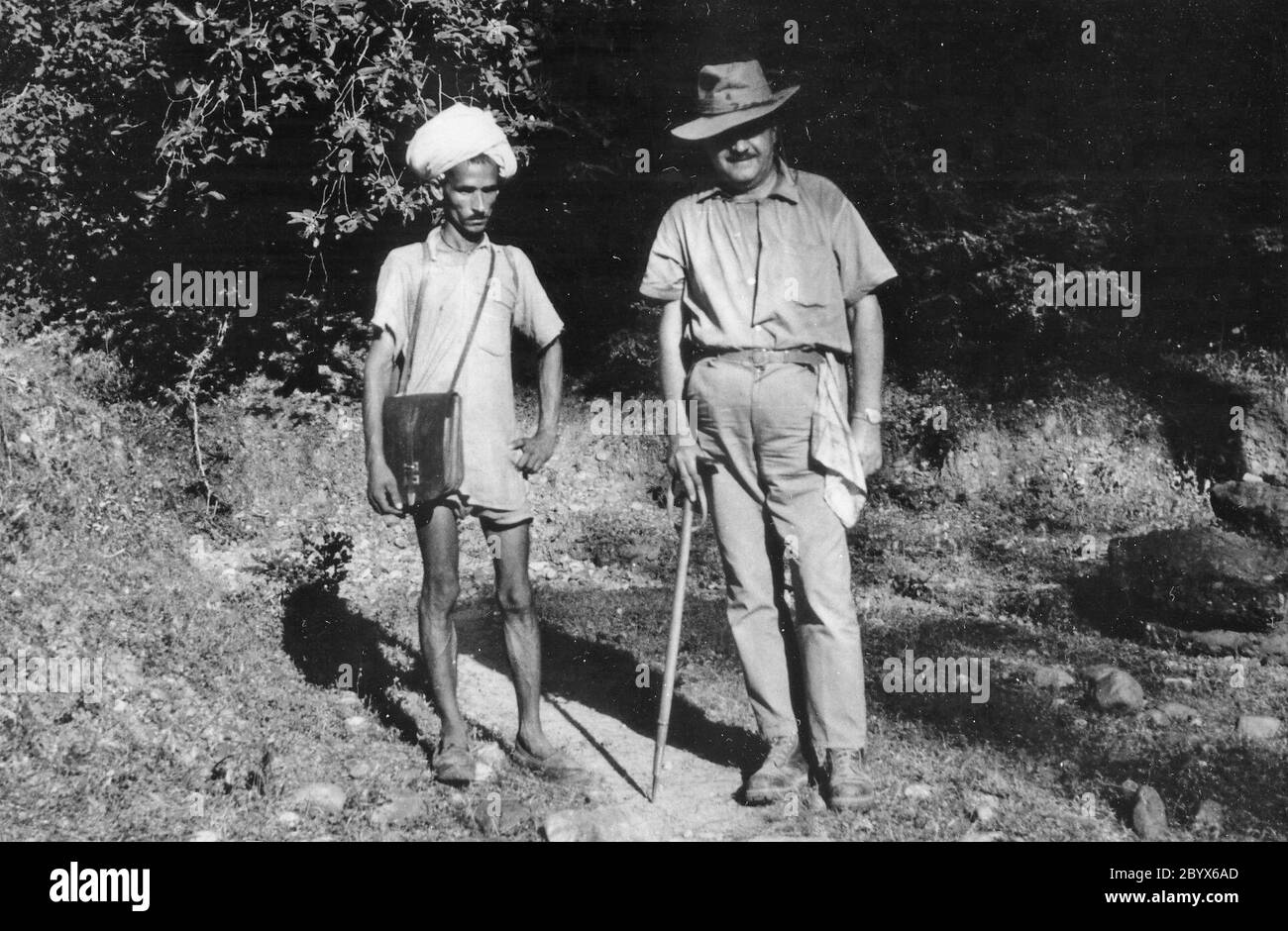 Stefan Zbigniew Różycki, dans les collines de Siwalik, Inde 1967 Banque D'Images