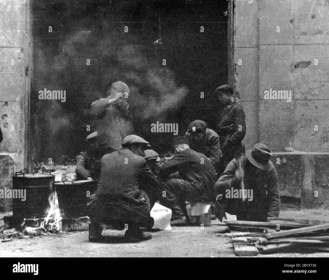 Varsovie soulèvement: Cuisine de champ ca. 1944 Banque D'Images