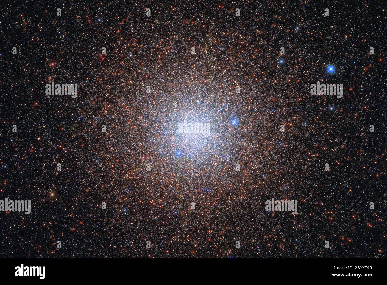 10 juin 2020. Presque comme les flocons de neige, les étoiles du groupe globulaire NGC 6441 brillent paisiblement dans le ciel nocturne, à environ 13,000 années-lumière du centre galactique de la voie lactée. Comme les flocons de neige, le nombre exact d'étoiles dans un tel amas est difficile à discerner. On estime que les étoiles pèsent ensemble 1.6 millions de fois la masse du Soleil, faisant de NGC 6441 l'un des amas globulaire les plus massifs et lumineux de la voie lactée. Le NGC 6441 est l'hôte de quatre pulsars qui, chacun, effectue une seule rotation en quelques millisecondes. Crédit : UPI/Alay Live News Banque D'Images