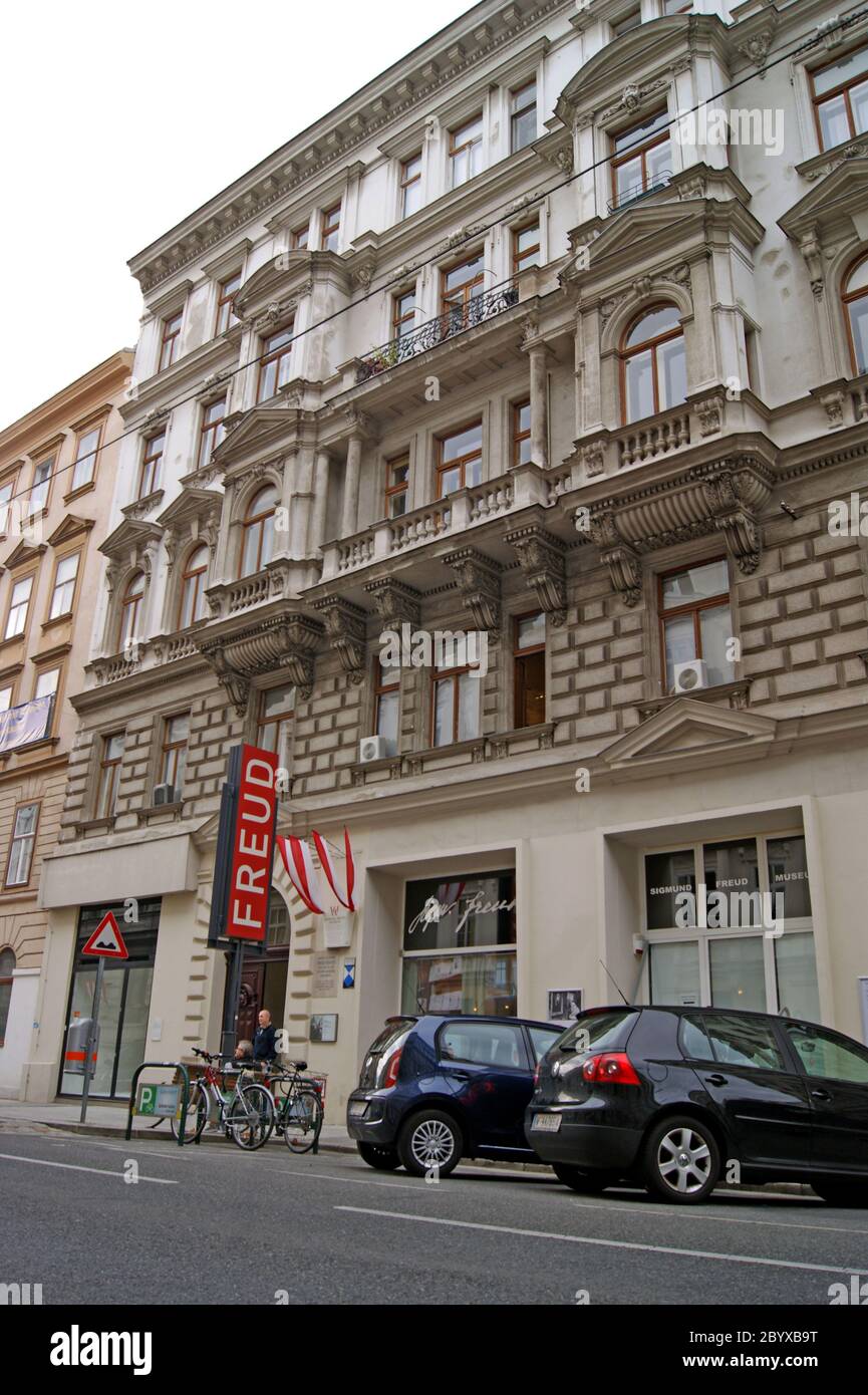 Le musée Sigmund Freud à Wien IX, Berggasse 19 à Vienne, Autriche, a été sa résidence et son lieu de travail pendant 47 ans à partir de 1891. Banque D'Images