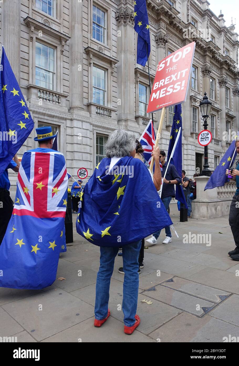 Plusieurs protestent contre le Brexit à Londres, en Angleterre. Banque D'Images