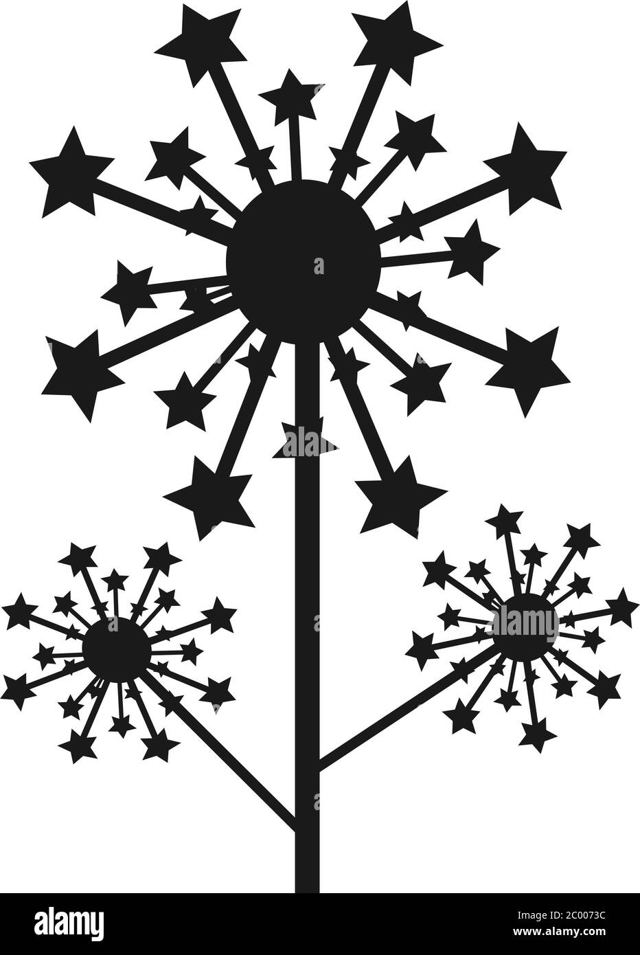 arbre, plante, fleur, icône Banque D'Images