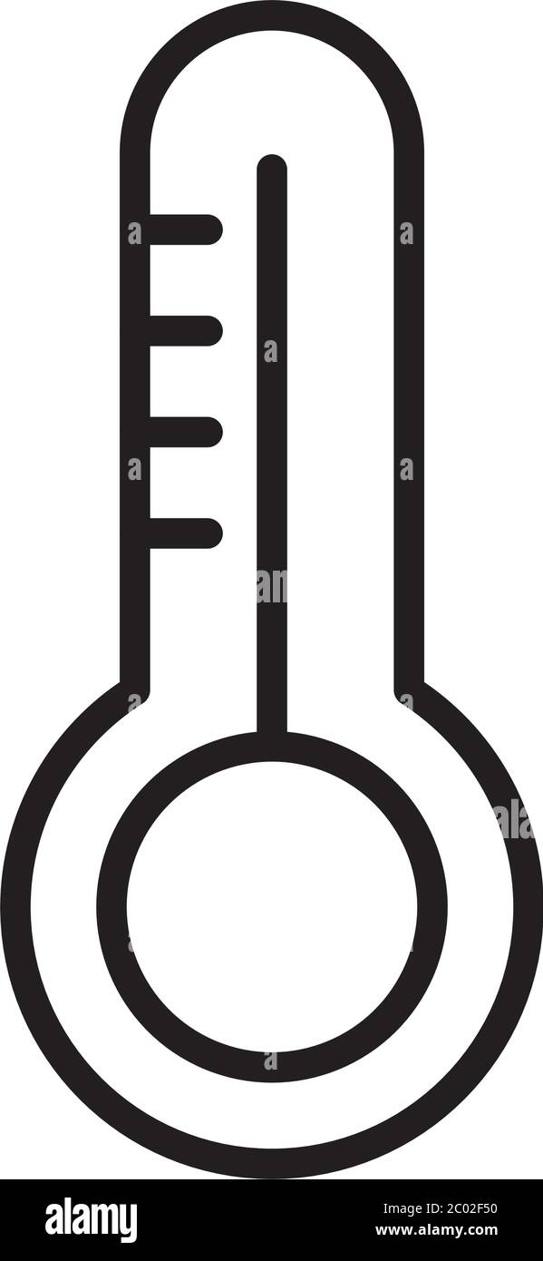 thermostat sur fond blanc, dessin vectoriel d'icône de style de ligne Image  Vectorielle Stock - Alamy
