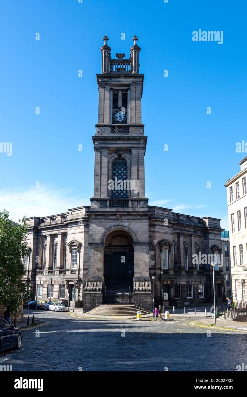 Eglise St Stephen's au fond de St Vincent Street à Stockbridge, Édimbourg, Écosse, Royaume-Uni Banque D'Images