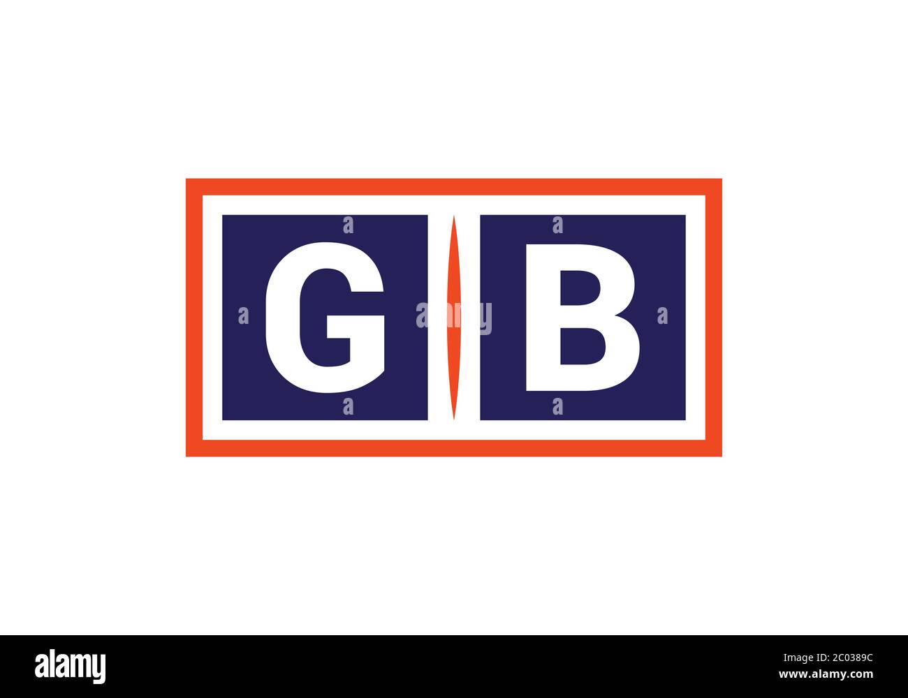 Modèle vectoriel de conception de logo initial de la lettre GB du monogramme. Logo lettre GB Illustration de Vecteur