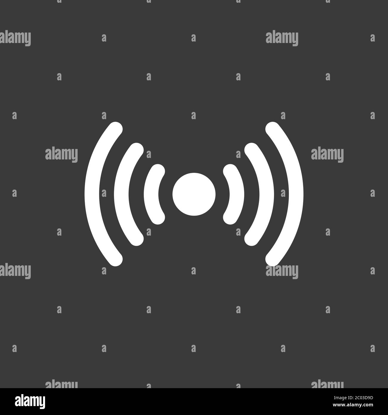 Icône de vecteur WiFi. Symbole des connexions réseau et informatiques isolé en arrière-plan. Illustration de Vecteur