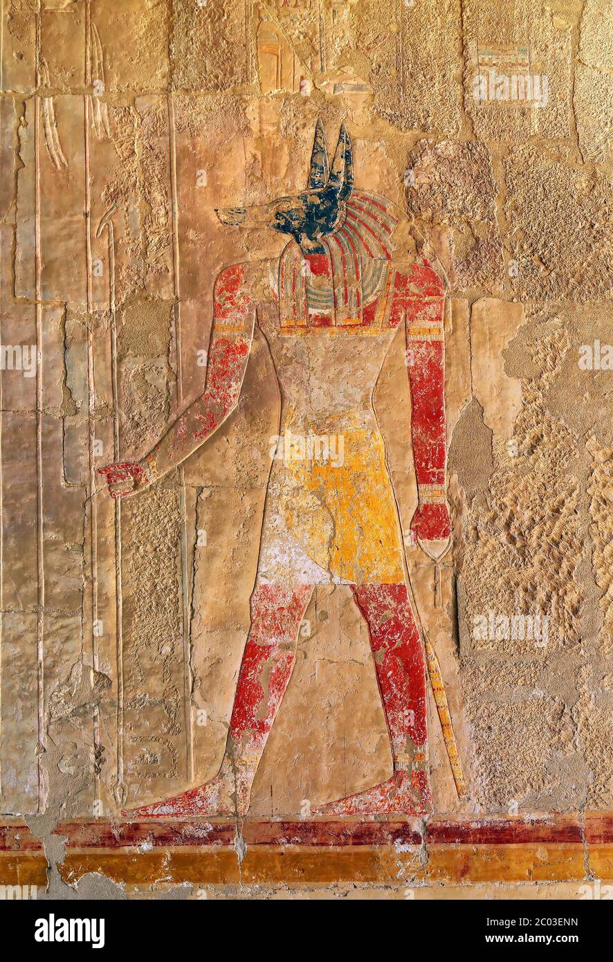 ancienne égypte image couleur d'anubis Banque D'Images