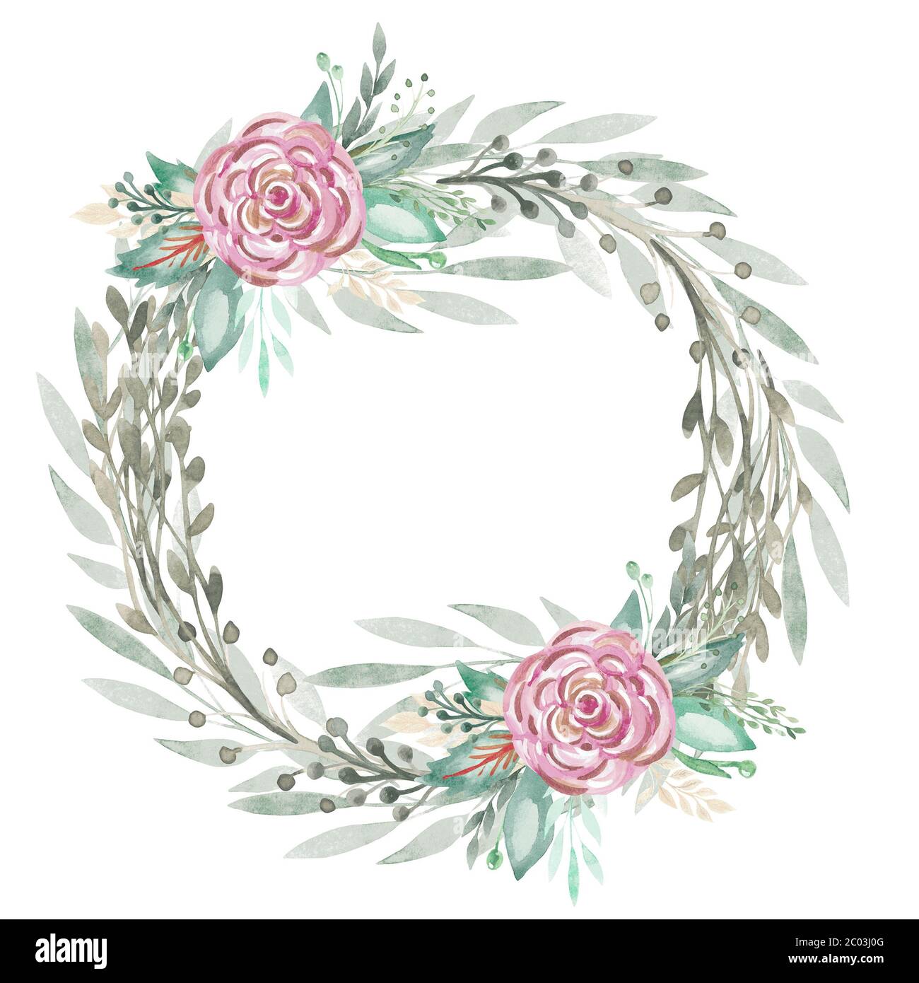 Ensemble De Plumes De Vin De Couronne Rustique. Illustration D'aquarelle. Décoration  Florale Ronde à Branches. Style Boho Vintage Image stock - Image du brun,  décoration: 217729131