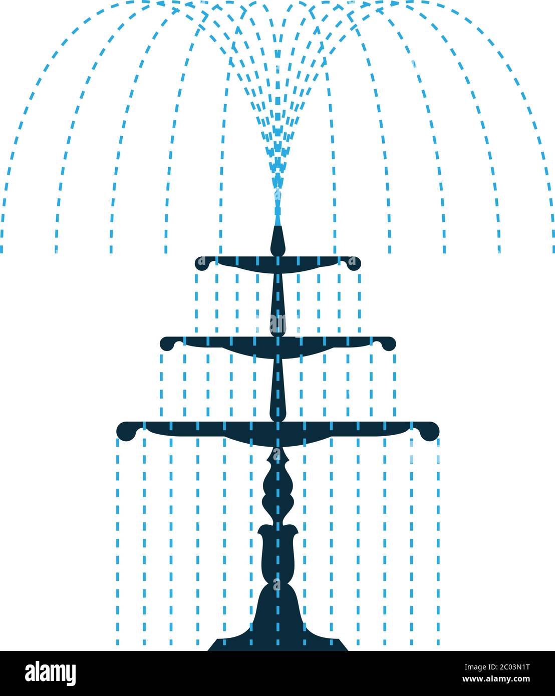 Illustration vectorielle de l'icône de fontaine Illustration de Vecteur