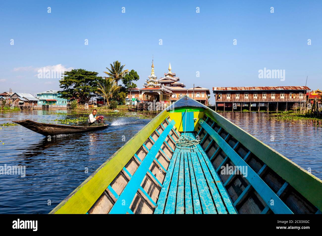 Lac Inle, État de Shan, Myanmar. Banque D'Images